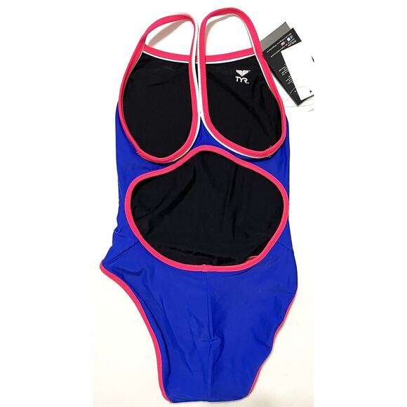 TYR HydraSpan Double Binding Reversible DiamondFit One Piece Swimsuit Black 30 S - Picture 9 of 9